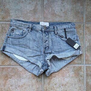 NWT One Teaspoon Bandits - Low Waist Cut Off Denim Shorts in Salty Dog - Size 30